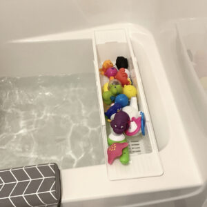 Kids Bath Toy Plastic Organizer Basket, White